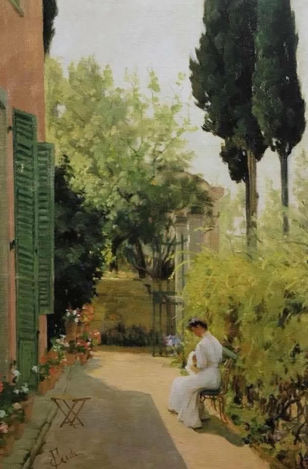 Nel giardino della villa, 1880